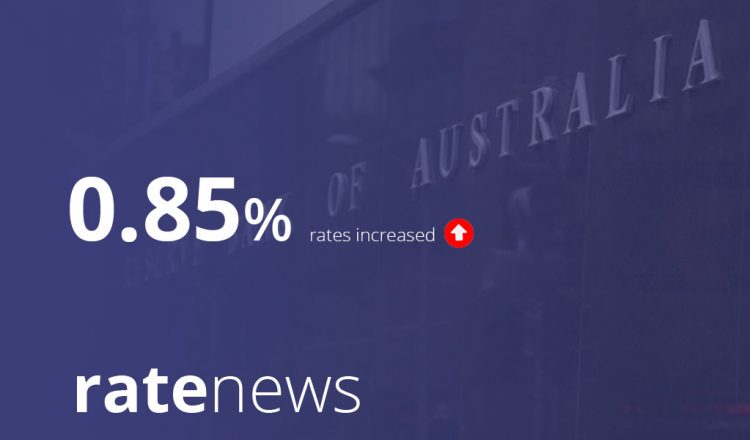 RBA increased interest rates for June, 2022 at 0.85 per cent