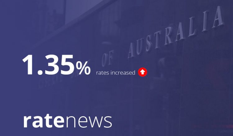 RBA increased interest rates for June, 2022 at 1.35 per cent